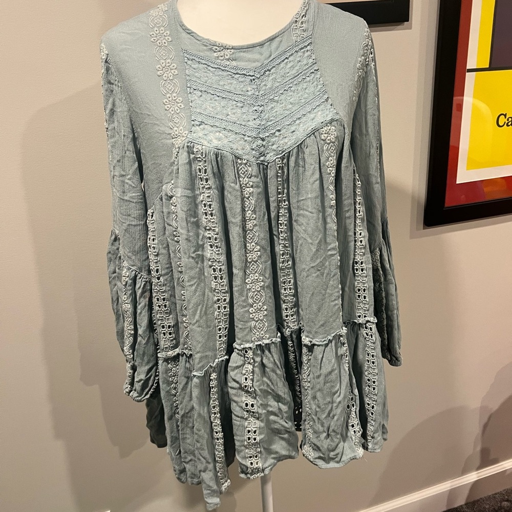 Boho Chic Lace Tunic Top